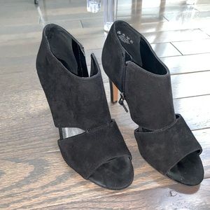 Franco Sarto Black Suede Heels